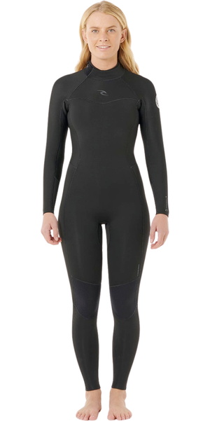 2026 Rip Curl Mujer Dawn Patrol 3/2mm Back Zip Neopreno 164WFS - Black